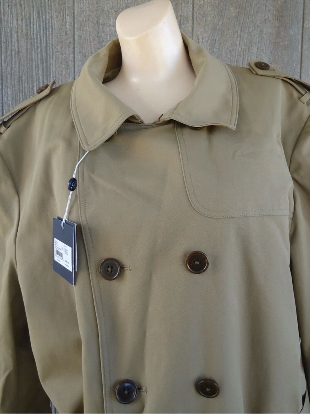 NWT Ralph Lauren Beige Tan Trench Coat Rain Coat 44 Long